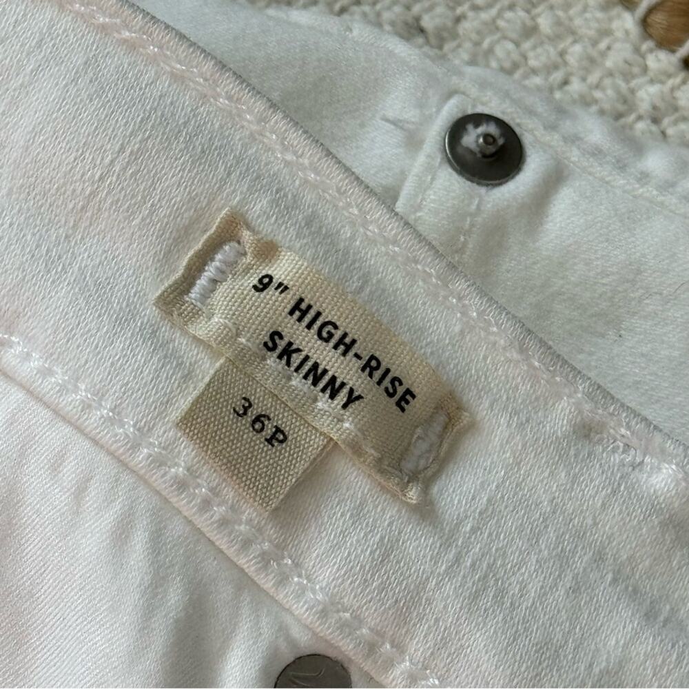 Madewell Petite 9" Mid-Rise Skinny Jeans in Pure White Women’s Size 36 P - Picture 8 of 13